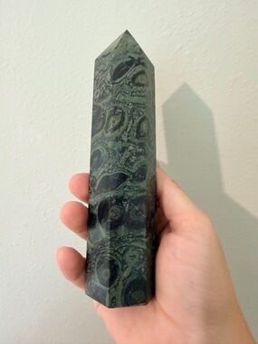 Kambaba Jasper crystal tower aka crocodile jasper fossil prehistoric